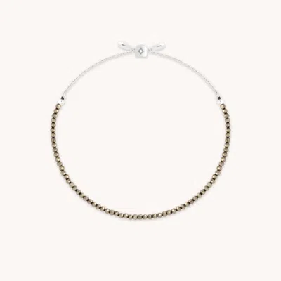 Astrid &amp; Miyu Ironstone Gemstone Bracelet In 9k White Gold