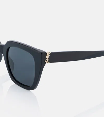 Saint Laurent Monogram Rectangular Sunglasses In Black