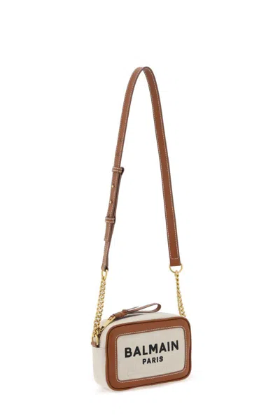 Shop Balmain B-army Crossbody Bag In Brown