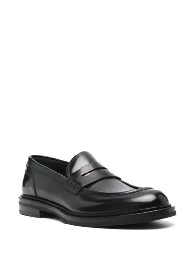 Shop Dolce & Gabbana Leather Loafers In Black