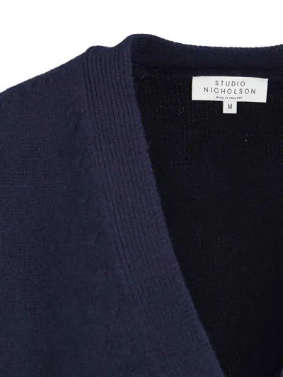 Shop Studio Nicholson Sweaters In Blue