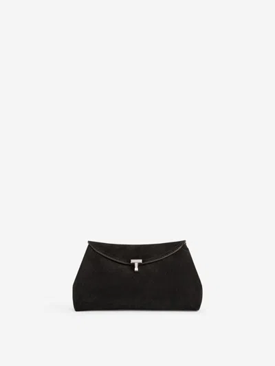 Shop Totême T-lock Crossbody Bag In Brown