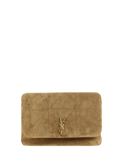 Shop Saint Laurent Ysl Bo Jamie Giant 7_agneau In Golden Leaf