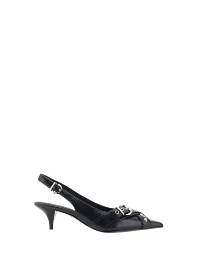 Shop Pinko Sling Back Printed Calf Leather In Black