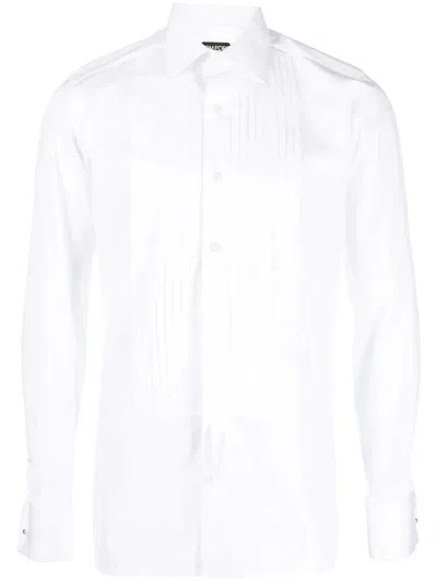 Tom Ford Chest-pocket Long-sleeve Shirt In White
