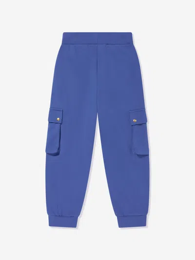 Balmain Boys Cargo Joggers In Blue