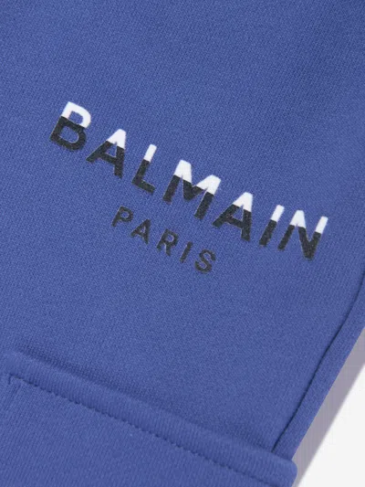 Balmain Boys Cargo Joggers In Blue