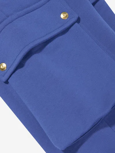 Balmain Boys Cargo Joggers In Blue