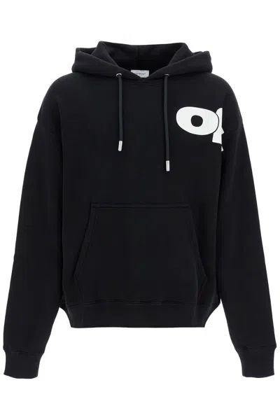 Off-white Shared Logo Skate Hoodie In Black