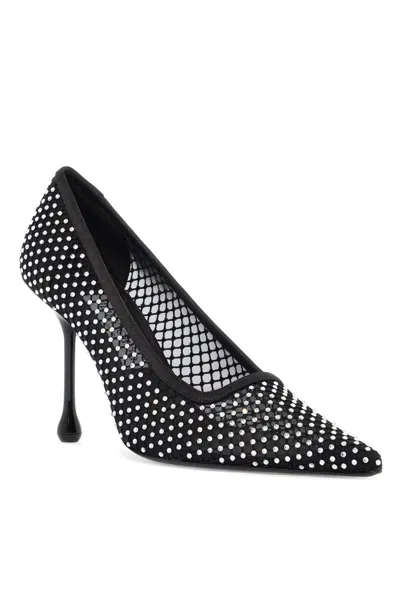 Shop Jimmy Choo Ixia 95 Mesh Dã©colletã© In Black