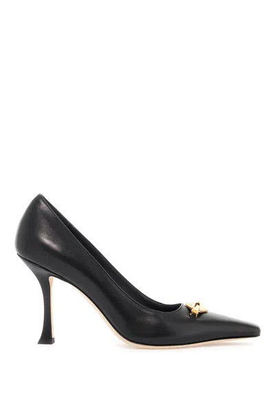 Jimmy Choo Ryker 90 Embellished Satin Pumps In Black