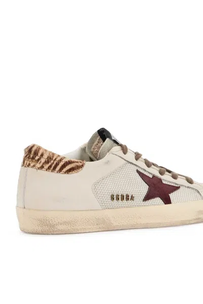 Shop Golden Goose Super Star Canvas And Leather Sneakers In Neutro