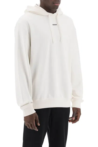 Shop Hugo Dapo Hoodie In White