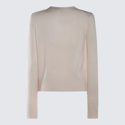 Shop Allude Ecru Wool Knitwear In Beige