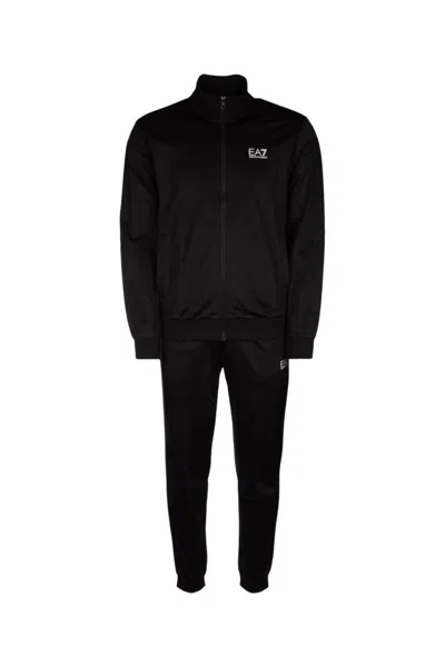Ea7 Logo-print Tracksuit In Black