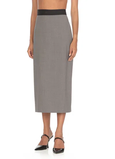 Shop Msgm Skirts Grey