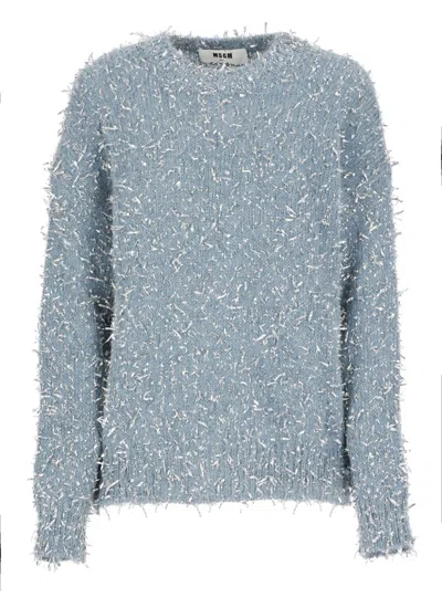 Shop Msgm Sweaters Light Blue