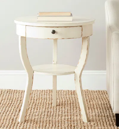 Safavieh Kendra Round Pedestal End Table W/ Drawer