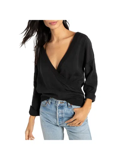 PHILOSOPHY TWO WOMENS REVERSIBLE DEEP-V PULLOVER TOP 