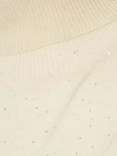 Fabiana Filippi Wool And Silk Blend Turtleneck Sweater In Neutral