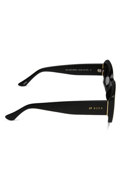 Diff 53mm Rectangle Sunglasses In Matte Black