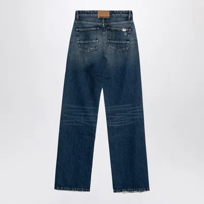 Semicouture Jennifer Blue Washed Jeans In Blue