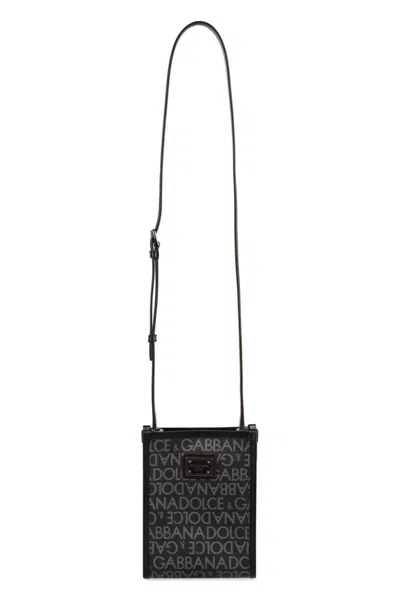 Shop Dolce & Gabbana Messenger Bag With Logo In Black