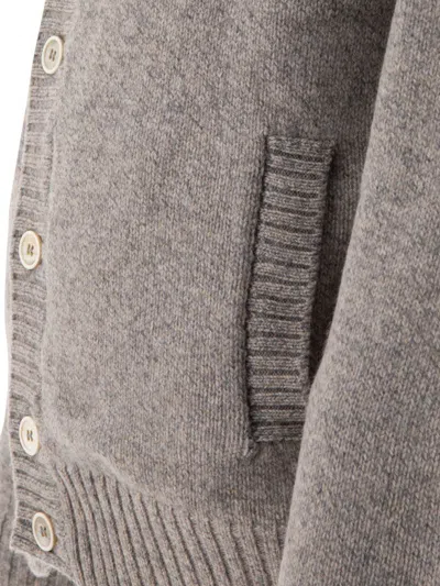 Shop Zanone "chioto" Cardigan In Grey