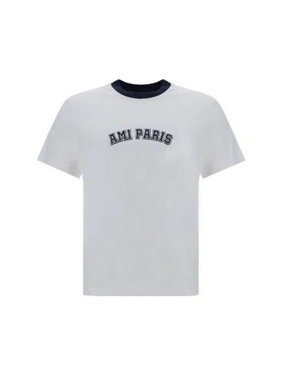 Shop Ami Alexandre Mattiussi Ami Paris T-shirts In White