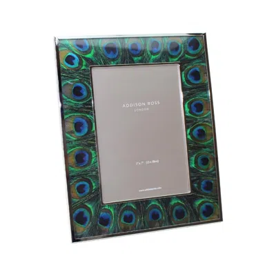 Addison Ross Ltd Uk Peacock Feather & Silver Frame