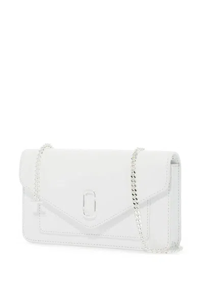 Shop Marc Jacobs Mini Crossbody Chain Wallet Bag In White