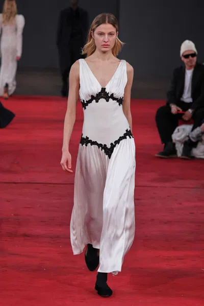 Gabriela Hearst Highland Appliqued Silk Maxi Dress In Ivory