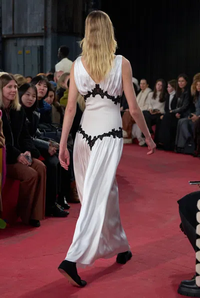 Gabriela Hearst Highland Appliqued Silk Maxi Dress In Ivory