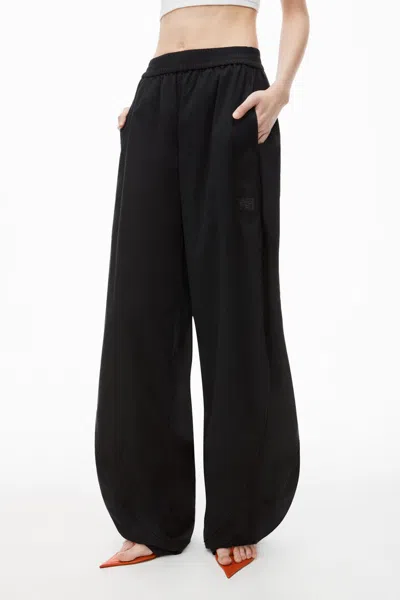 Alexander Wang T Jogging Cotton Trouser With Logo In 001 Black