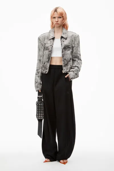 Alexander Wang T Jogging Cotton Trouser With Logo In 001 Black