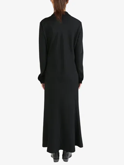 The Row Myra Silk Shirtdress In Blk Black