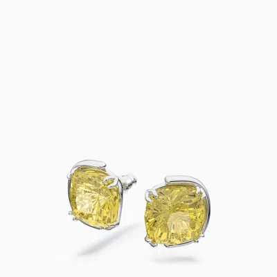 Shop Swarovski Harmonia Earrings In Yellow