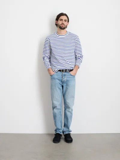Alex Mill Matt Long-sleeve Tee In Stripe In Natural/blue