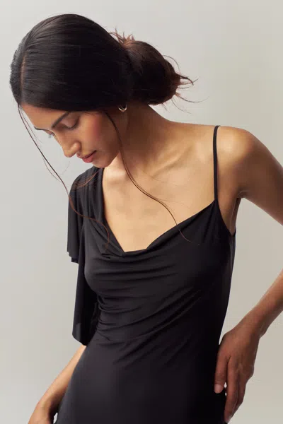 Shop Danielle Guizio Ny Palma Midi Dress In Black