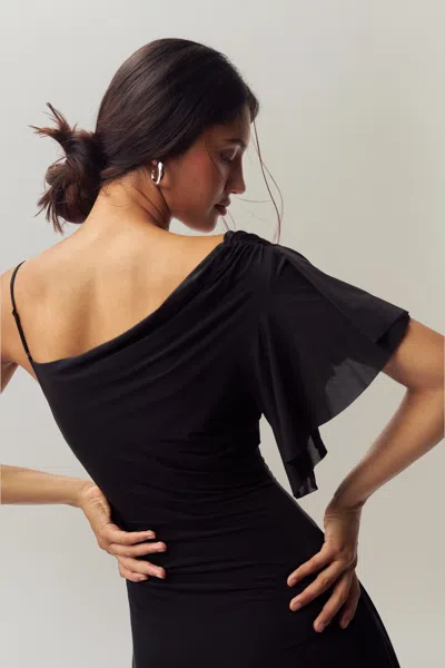 Shop Danielle Guizio Ny Palma Midi Dress In Black