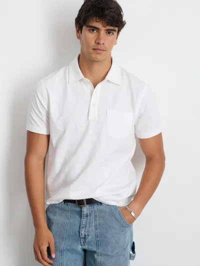 Alex Mill Standard Polo In Slub Cotton In White