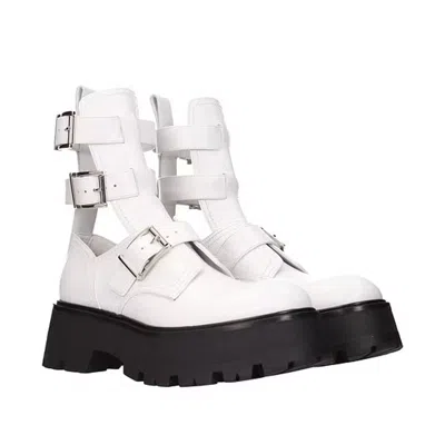 Alexander Mcqueen Leather Ankle Boots