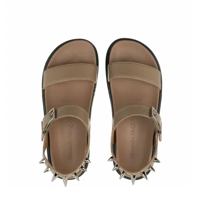 Alexander Mcqueen Spikes Leather Sandals Women