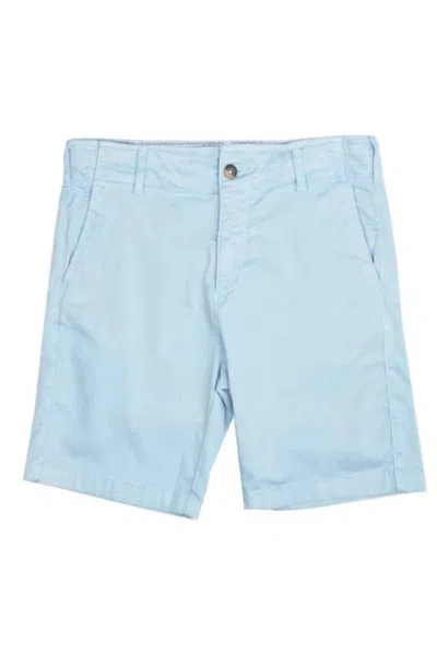 Benson Como Chino Shorts In Pale Blue In Blue