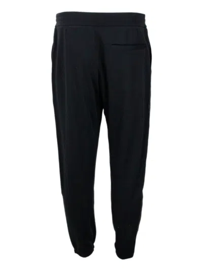 Shop Armani Exchange Trousers In Black