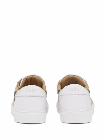 Shop Burberry Sneakers In Optic White