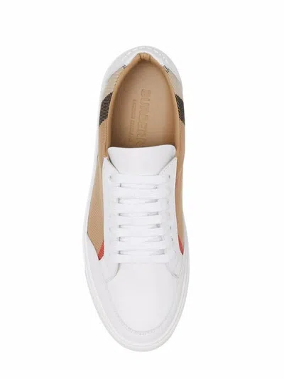 Shop Burberry Sneakers In Optic White