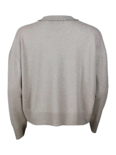 Shop Fabiana Filippi Sweaters In Beige
