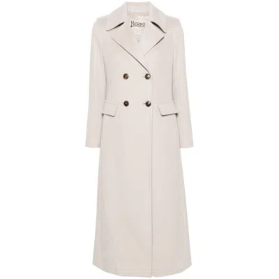 Herno Coat In Luxury Wool In Beige