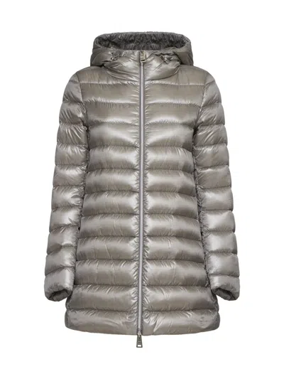 Herno A-shape Puffer Jacket In Grey